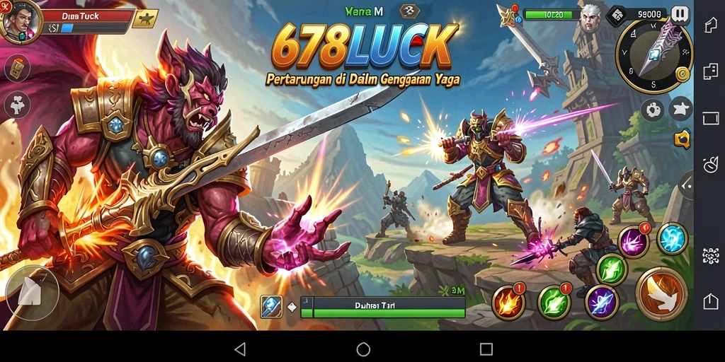 Screenshot menampilkan aksi seru dan pertarungan luar biasa di 678LUCK.