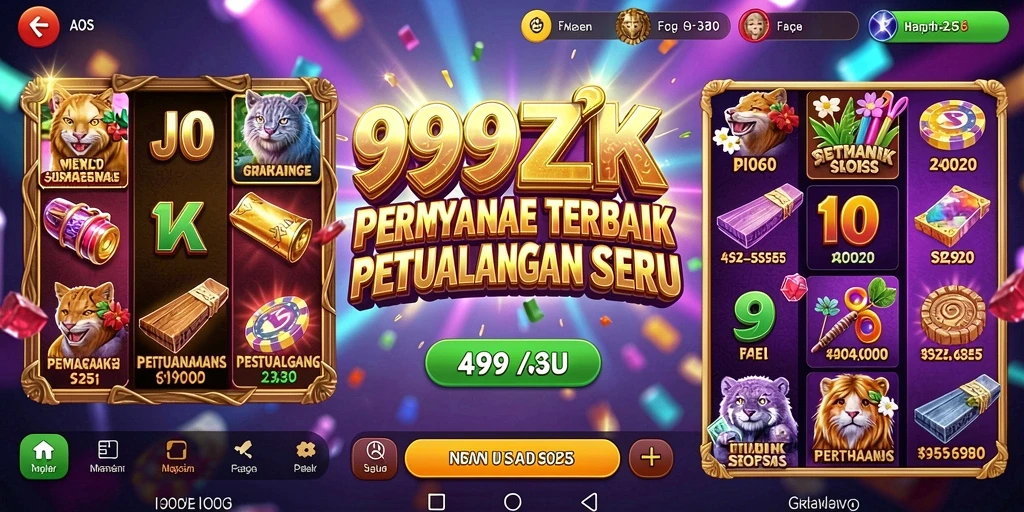 Tampilan gameplay 999ZK dengan mesin slot yang menarik.
