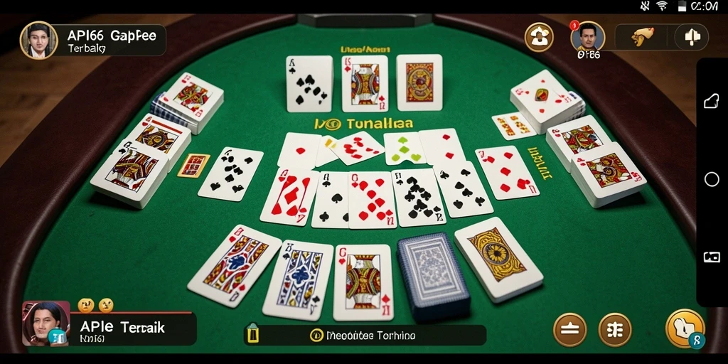 Tampilan gameplay menegangkan dan seru dalam permainan Gaple.
