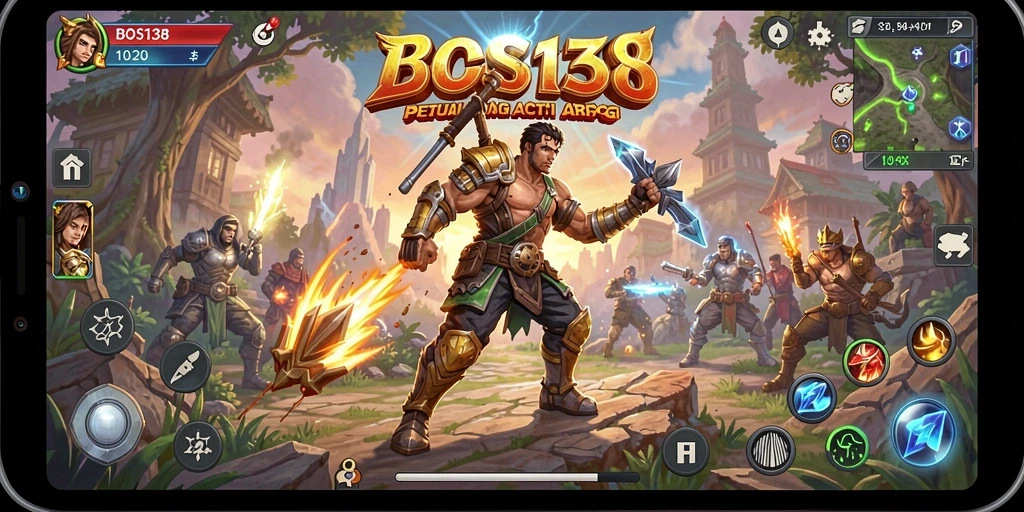 Tampilan gameplay menakjubkan dari BOS138 di dunia ARPG.