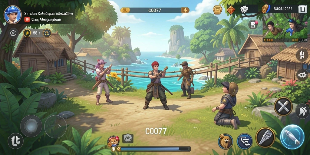 Menggambarkan gameplay menarik C0077 dalam simulasi kehidupan.