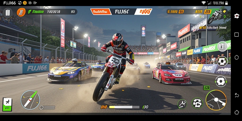 Screenshot dari gameplay Racing di FUJI66 yang menegangkan.