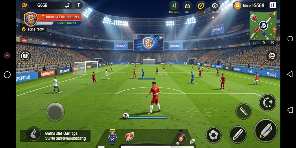 Tampilan gameplay G668 yang menampilkan berbagai olahraga dalam aksi.