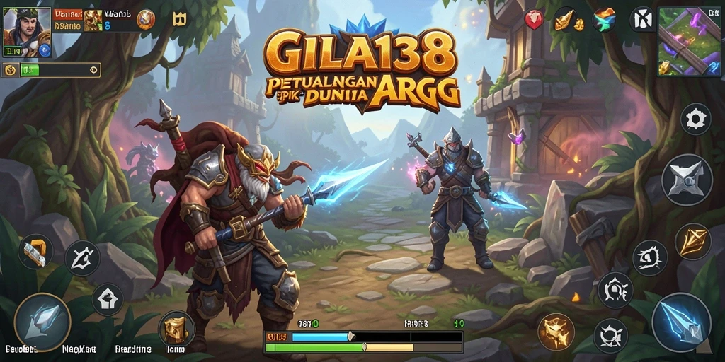 Screenshot gameplay GILA138 menampilkan pertarungan epik dan karakter yang menakjubkan.