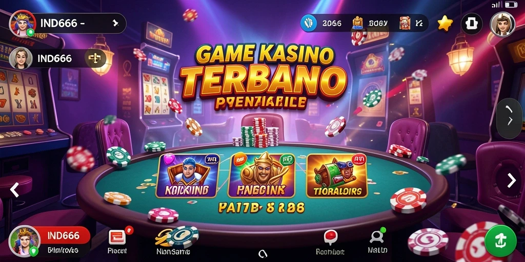 Tampilan gameplay menegangkan dari IND666 dengan grafis Kasino yang mengagumkan.