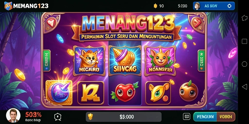 Tampilan gameplay menarik dari MENANG123 menampilkan putaran Slot yang seru.