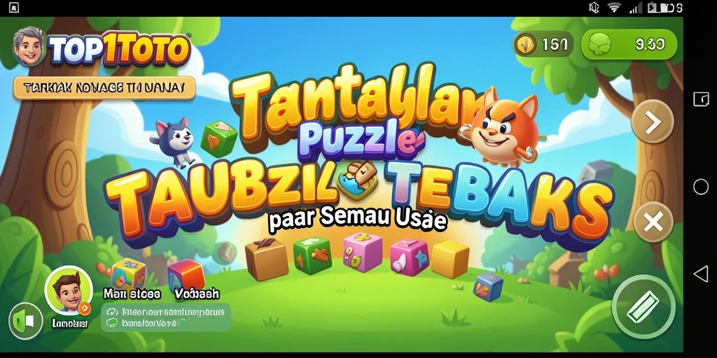 Tampilan gameplay puzzle yang menarik dan interaktif.